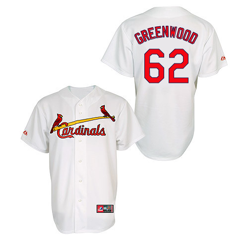 Nick Greenwood #62 MLB Jersey-St Louis Cardinals Men's Authentic Home Jersey by Majestic Athletic Baseball Jersey